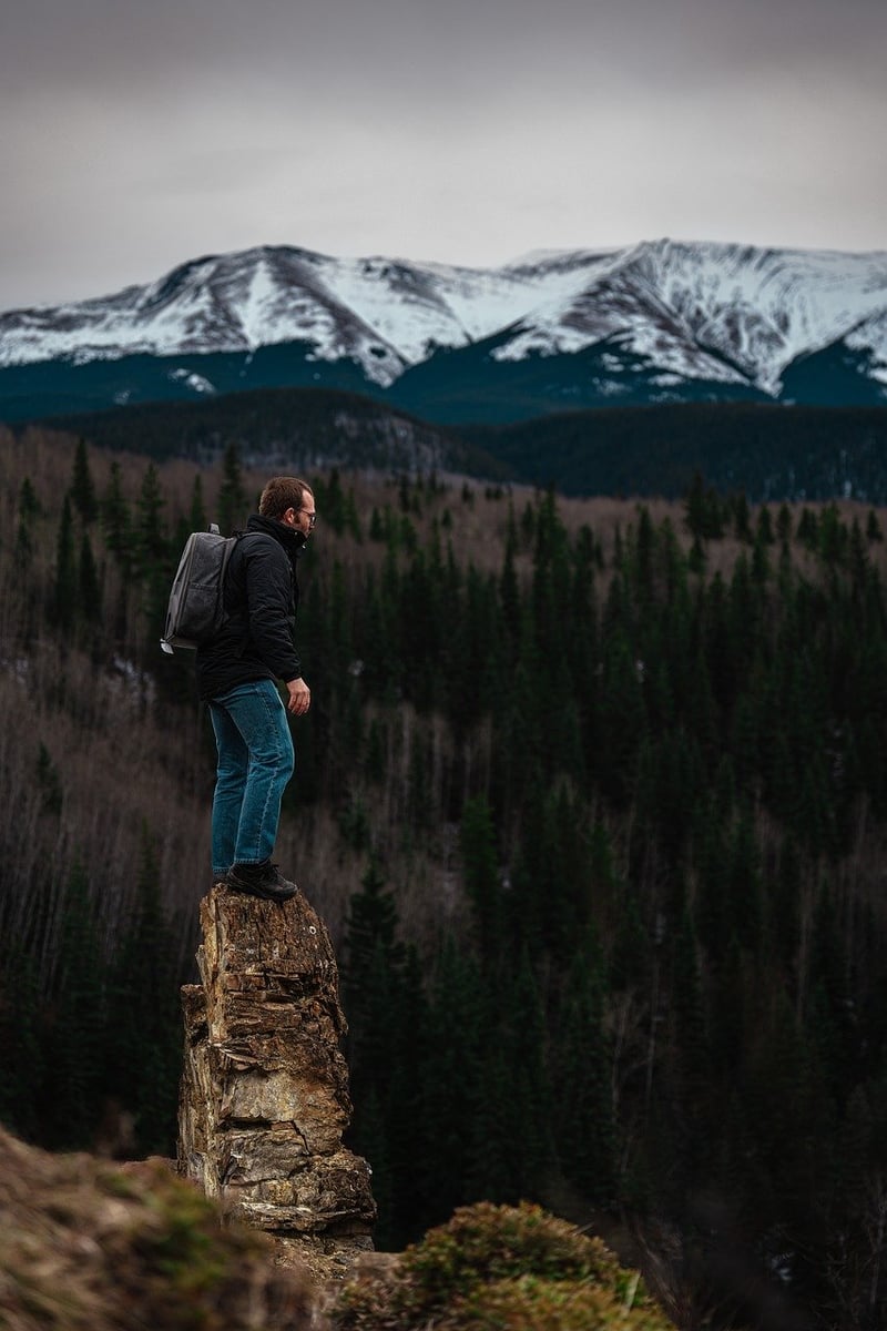 Hiker on a mountain